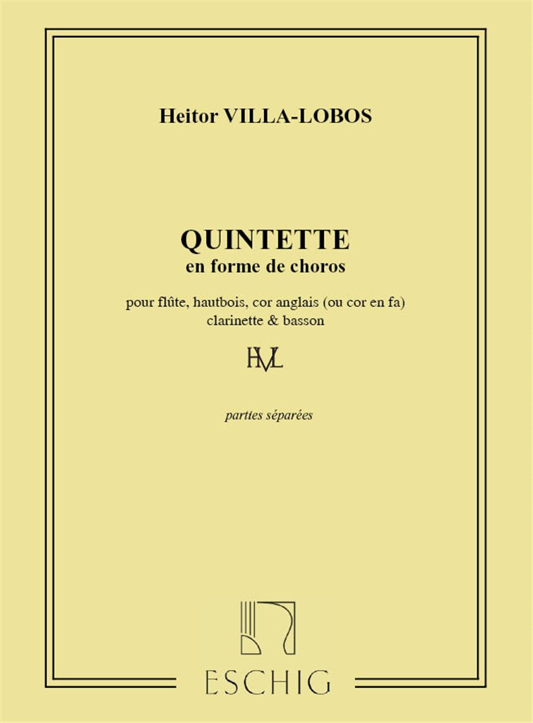Quintette En Forme De Choros, Pour Flute, Hautbois